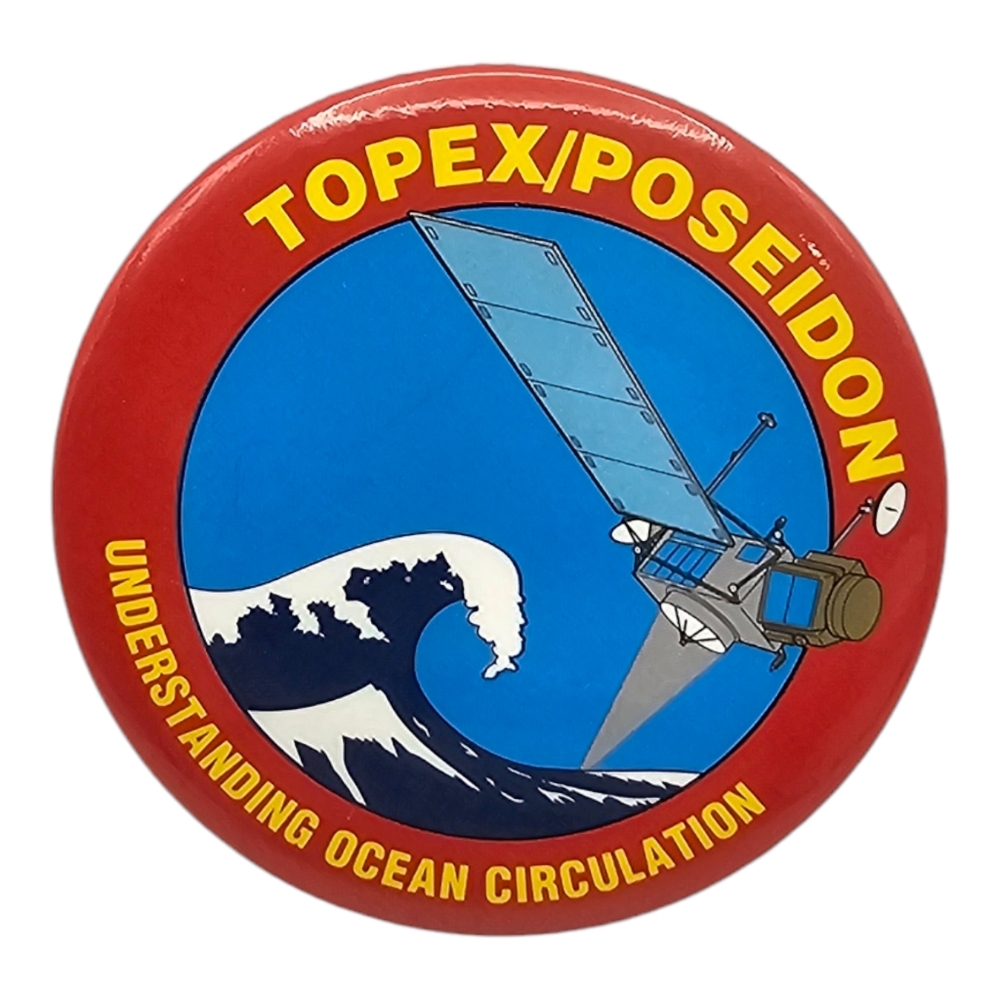 NASA TOPEX/POSEIDON Understanding‎ Ocean Circulation Button Pin Pinback 2.5"